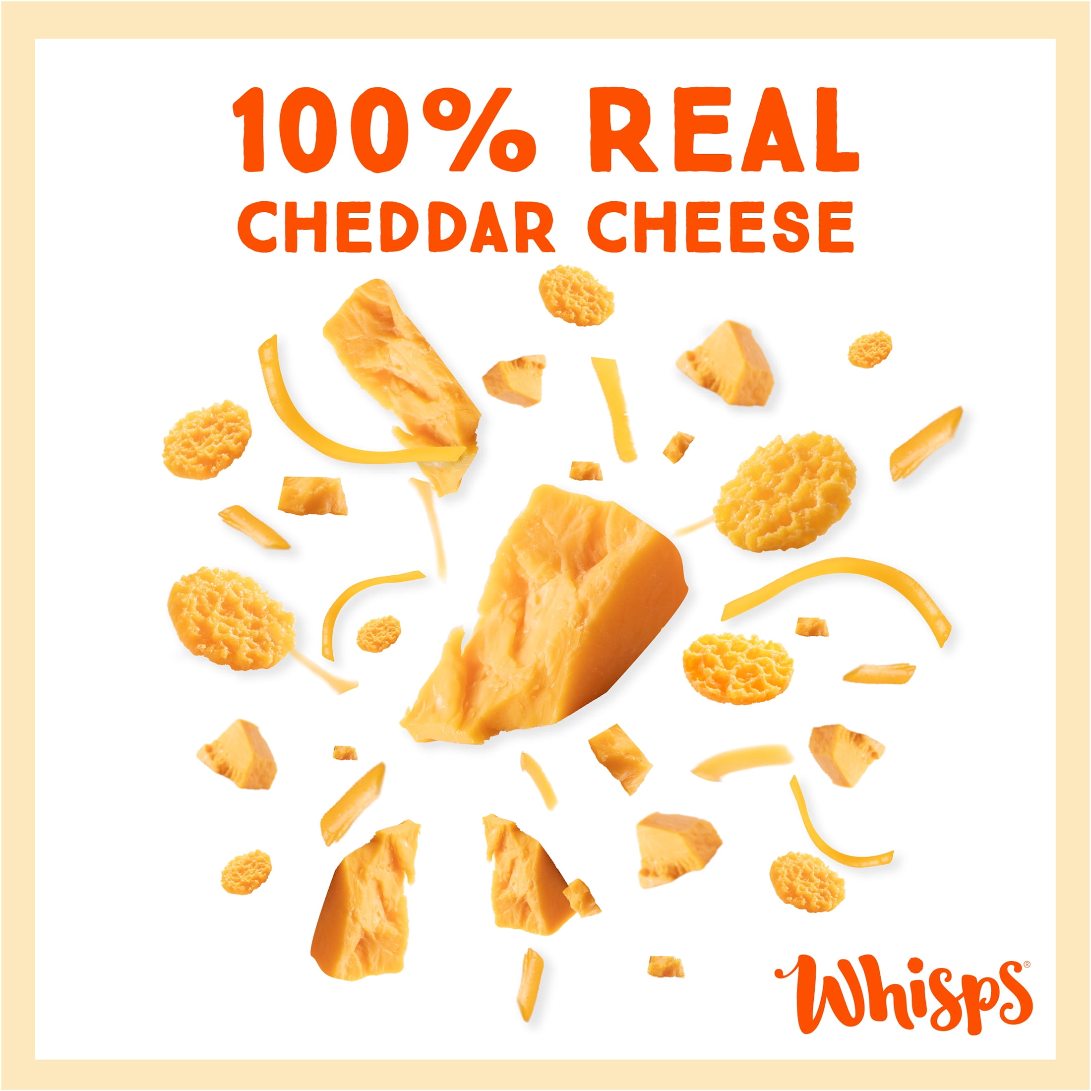 Whisps Cheddar Baked Cheese Bites, Protein from 100% Cheese, Family Size, 3.75 oz