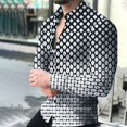thumbnail image 2 of EIMELI Hommes Été Chemise à Revers Imprimé Bouton vers le Bas Cardigan Chemises, 2 of 6