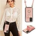 thumbnail image 5 of Asuwish Compatible with Samsung Galaxy A33 5G Wallet Phone Case Screen Protector Ring Crossbody Strap Stand Credit Card Holder RFID Cell Cover for A 33 33A Women Girls Rose Gold, 5 of 8