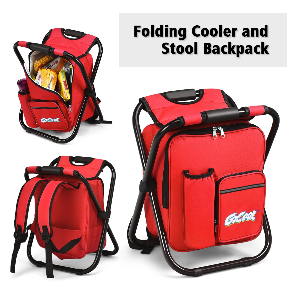 folding chair with cooler backpack