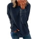 thumbnail image 1 of Gibobby Camisas Para Mujer Elegantes Tops con capucha de cuello redondo de color sólido de manga larga de casual para mujer（Azul marino， M), 1 of 4