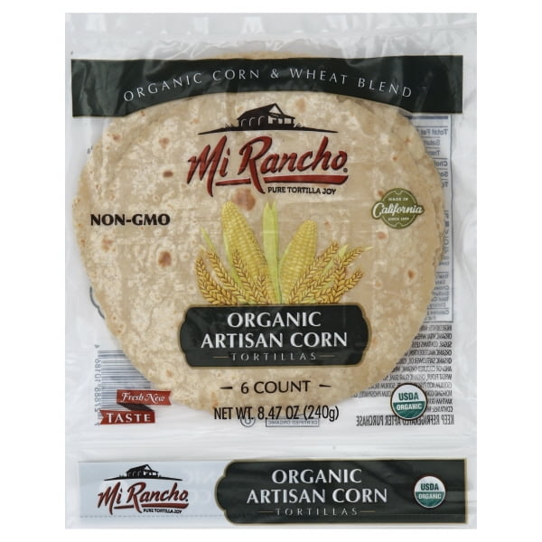 Mi Rancho Organic Corn Tortillas Mi Rancho Organic Artisan Corn Tortillas, 6 ct - Walmart.com - Walmart.com