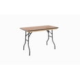 thumbnail image 3 of Mainstays 4' Wood Banquet Fixed Table Top Folding Legs Table, Natural, 3 of 9
