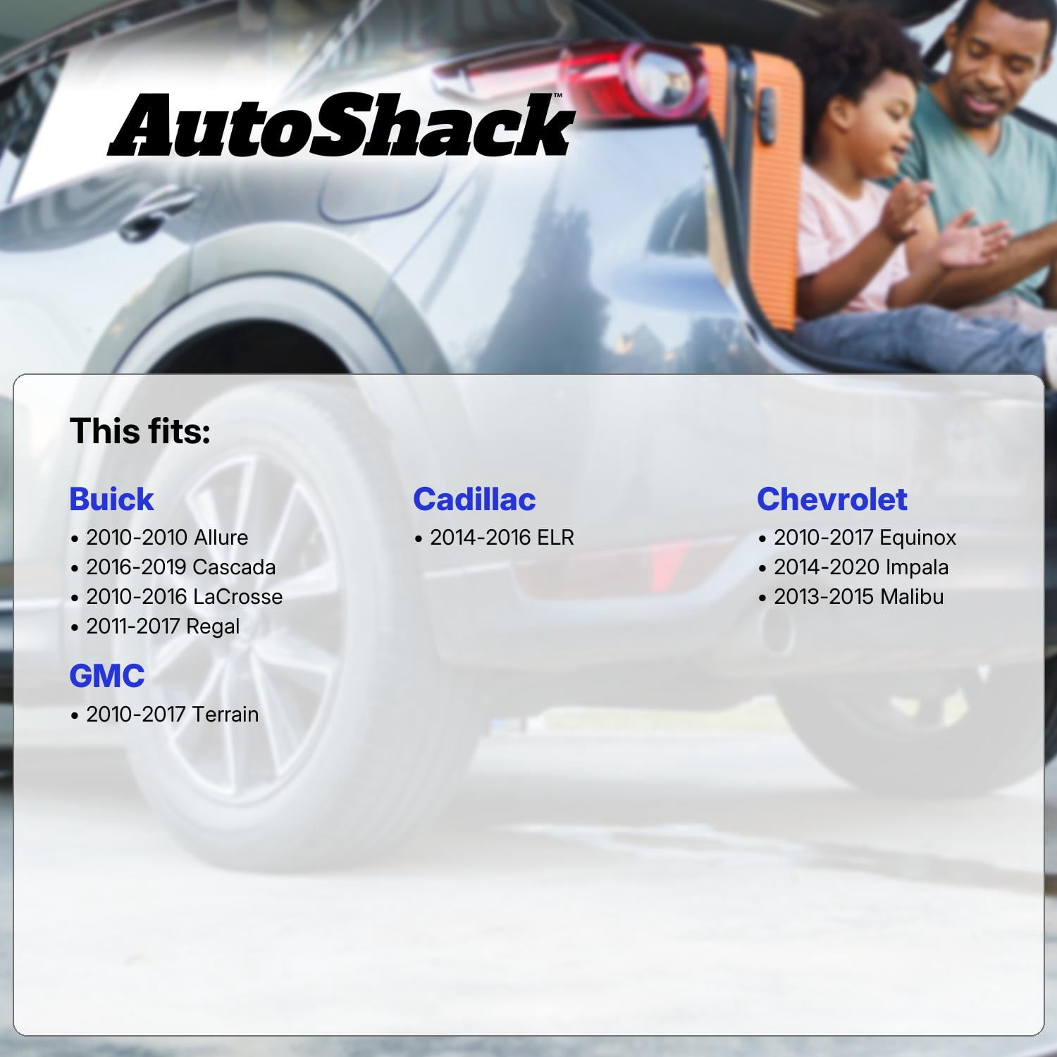 AutoShack Front Black Brake Calipers for Chevrolet & GMC, Equinox 2010-2017 Terrain 2010-2017 Malibu 2013-2015 Impala 2014-2020, AWD FWD L4 2.0L 2.4L 2.5L V6 3.0L 3.6L, Left and Right, Pair