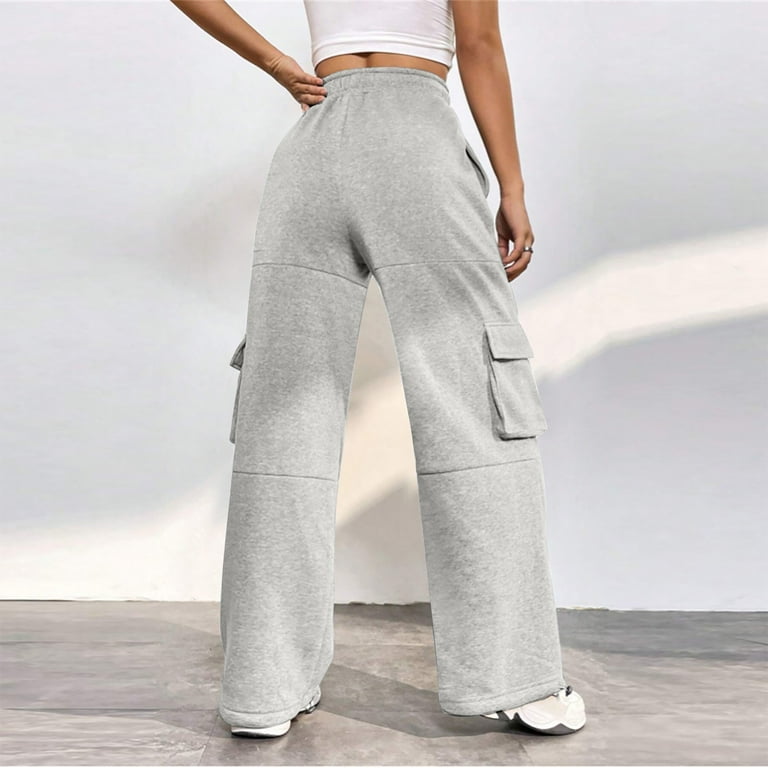 Susanny Womens High Waisted Sweatpants, Trendy Cargo Jogger