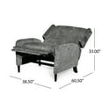 thumbnail image 5 of Noble House Wallner Fabric Oversized Pushback Recliner, Gray and Dark Brown, 5 of 8