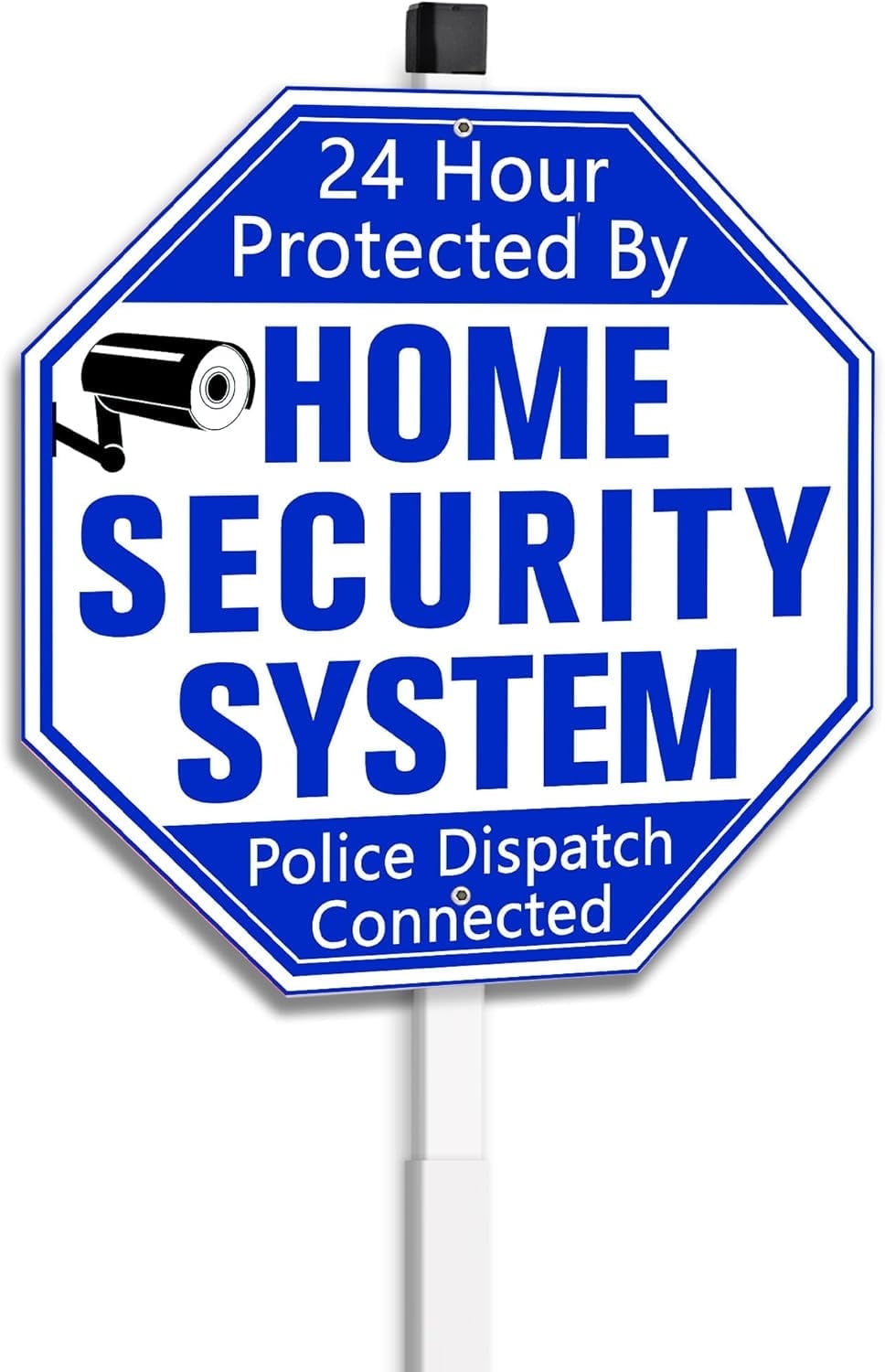Brinks ADT Vivint Vector Reflective Security Yard Sign + 6 Door/Window Decals - Weatherproof, Multicolor, 7-Piece Set