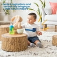 thumbnail image 5 of ECR4Kids SoftZone Tree Stump Stool Set, Chocolate, 3-Piece, 5 of 10