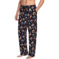 thumbnail image 3 of Mens Pajama Pants - Soft Sleep & Lounge Pants for Men, Colorful Mushrooms-E Cuteness Casual PJ Bottoms Pants with Pockets, 3 of 5