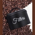 thumbnail image 3 of Coffee Filter Holder, Basket Coffee Filter Storage with Lid, Round Coffee Filter Container for Counter,Black, 3 of 7