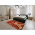thumbnail image 5 of Ahgly Company Machine Washable Indoor Square Traditional Red Area Rugs, 8' Square, 5 of 7