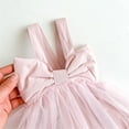 thumbnail image 4 of shoper Baby Rompers for Girls Solid Color Spaghetti Strap Bow Dress Cotton Bodysuits for Princess Girls Summer Clothes Outfits Pink 66, 4 of 6