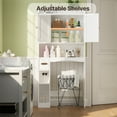 thumbnail image 4 of Asofer 66 Over The Toilet Storage Cabinet with Adjustable Shelf & Door - Ideal for Bathroom & Laundry Room white, 4 of 12