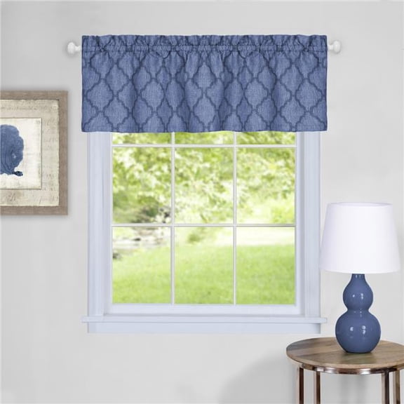 58 x 14 in. Colby Window Curtain Valance, Blue