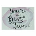 thumbnail image 1 of Best Friend Cutting Board, Cursive Texting on Pastel Watercolor Circles, Decorative Tempered Glass Cutting and Serving Board, in 3 Sizes, by Ambesonne, 1 of 2