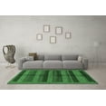 thumbnail image 3 of Ahgly Company Indoor Round Abstract Emerald Green Modern Area Rugs, 5' Round, 3 of 4