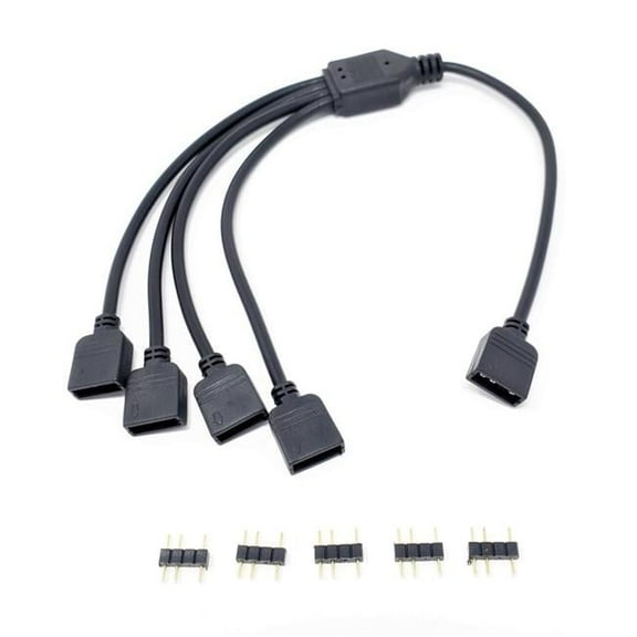 Addressable RGB 1 to 4 Splitter Cable - 30CM - 2 per Pack