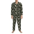 thumbnail image 3 of Sikiie Daisy Mens Pajama Set, Soft Warm Long Sleeve Sleepwear, Cozy Button-Down Pjs for Men-XX-Large, 3 of 7