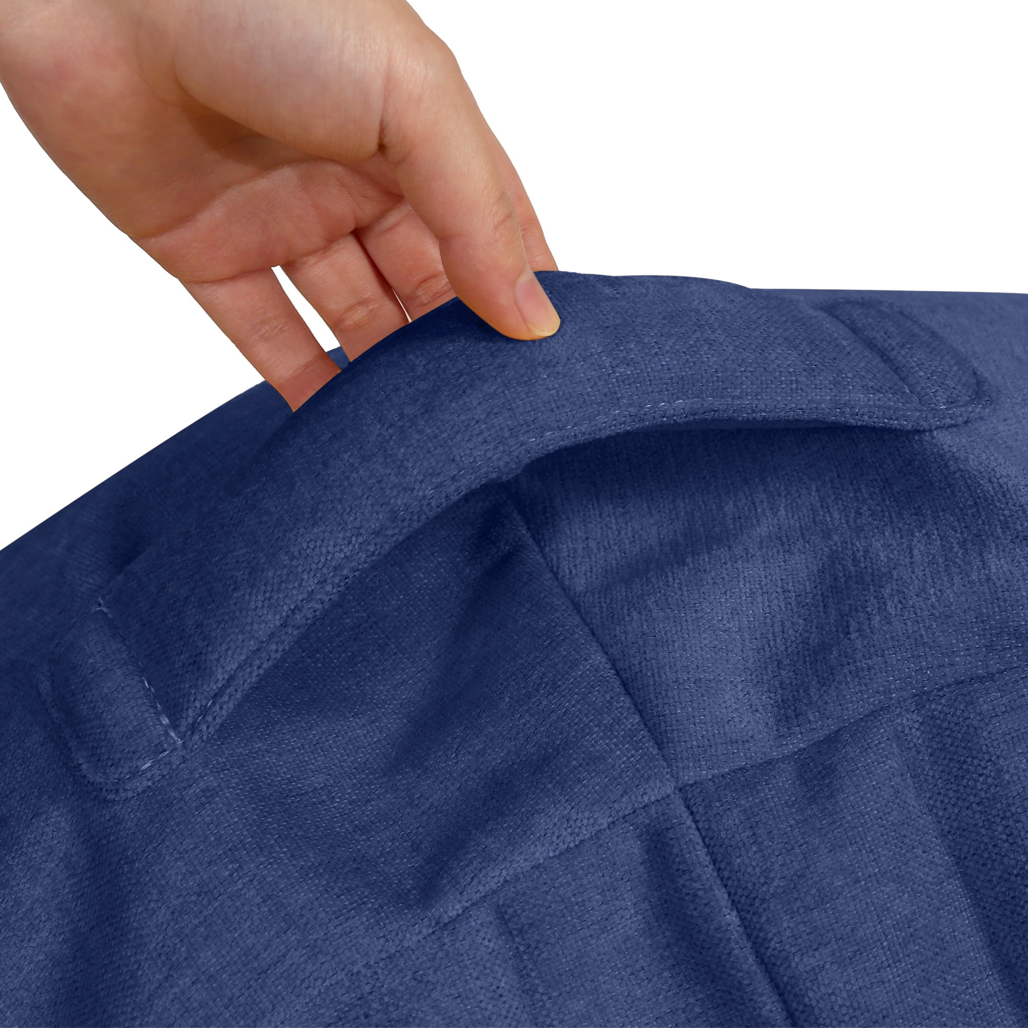 2.5FT Velvet & Chenille Bean Bag Chair for Teens, High-Density Foam Filled Soft Bean Bag Sofa with Carry Handle, Non-Slip Bottom for Bedroom Playroom Living Room