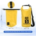 thumbnail image 2 of Uxcell Waterproof Dry Bag, 5L Water Proof Bags Lightweight Dry Storage Floating Backpack with Whistle (1 Pack, Yellow), 2 of 7