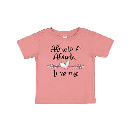 

Inktastic Abuelo and Abuela Love Me- Heart Grandchild Boys or Girls Baby T-Shirt