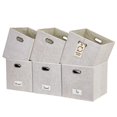 thumbnail image 1 of Cajas de Almacenamiento de Tela DECOMOMO Cubo de 33 cm Paquete de 6 Beige, 1 of 9