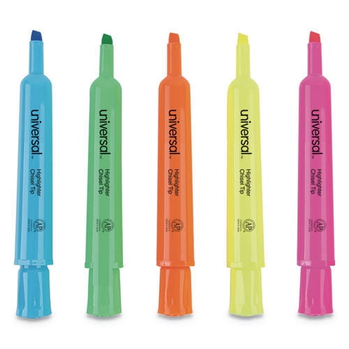 Chisel Tip Desk Highlighters - Assorted Color (12/Set)