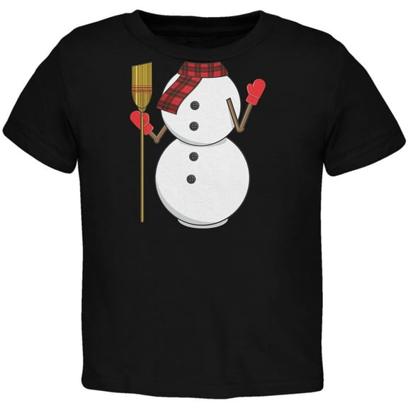 Snowman Body Costume Black Toddler T-Shirt - 3T