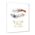 thumbnail image 2 of Designart 'Your VIbe Attracts Your Tribe Two Feathers ' Bohemian & Eclectic Framed Art Print, 2 of 4