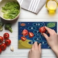 thumbnail image 4 of Cartoon Activity Cutting Board, Activity Hopscotch Game in Space Science Fiction Themed, Decorative Tempered Glass Cutting and Serving Board, Small Size, Multicolor, by Ambesonne, 4 of 5