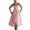 Pink, variant on EliteGoogv Womens Slip Dresses U Neck Spaghetti Strap A Line Dresses For Women Ruched Waist Backless Summer Dresses Vacation Party Dresses White