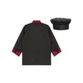 thumbnail image 4 of inhzoy Mens Unisex Chef Coat Jacket Restaurant Kitchen Work Shirt Cooking Chef Uniform Black-A 3XL, 4 of 6