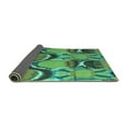 thumbnail image 2 of Ahgly Company Indoor Rectangle Abstract Turquoise Blue Modern Area Rugs, 2' x 4', 2 of 4