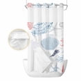 thumbnail image 2 of Blue Red Coastal Nautical No Hook Shower Curtain Waterproof,Bathroom Curtains with Snap in Liners and See Through Top Window,Beach Sea Turtle Ocean Coral Starfish Bathtub Curtains Shower 54"Wx78"L, 2 of 8