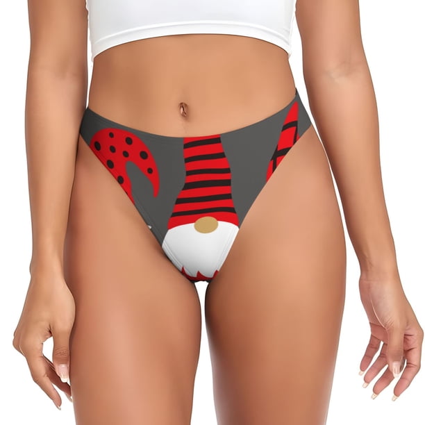 Fotbe Chillin with My Gonme Tanga Sin Costuras para Mujer con Estampado – Panties Invisibles, Transpirables y Cómodos para Uso Diario-Small