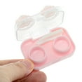thumbnail image 4 of Unique Bargains 1Set Contact Lens Case Contact Lens Container Contact Lens Carrier White Cute Paw Pattern 2.68"x1.77"x1.1" White, 4 of 5
