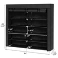 thumbnail image 4 of Zimtown 36 Pairs Shoe Rack Shoe Shelf Shoe Storage Cabinet Organizer Space Saving Shoes Tower with Dustproof Cover Closet, 6 Tiers Double Row, Free Standing, 4 of 9