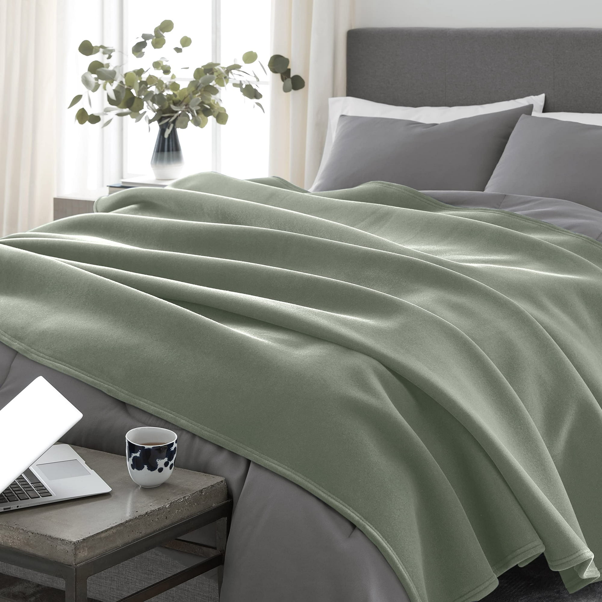 The Original Vellux Blanket Full Queen Soft Warm Insulated Pet Friendly Home Bed Sofa Moss Walmart