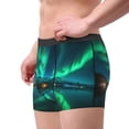 thumbnail image 2 of Balery Northern Lights Calzoncillos bóxer para hombre, ropa interior de algodón suave y transpirable con cinturilla de nailon-Large, 2 of 5