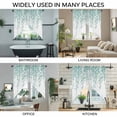 thumbnail image 3 of Eucalyptus Leaves Swag Curtains for Kitchen/Bedroom/Living Room, Turquoise Summer Botanical Weeping Scalloped Curtains 63 Inch Long, Window Swag Topper Curtains Valances 2 Panels Set 36"x63", 3 of 8