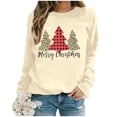 thumbnail image 2 of WEAIXIMIUNG Chandails en Molleton Grande Taille pour Femmes 3X Imprimé de Noël Décontracté à Manches Longues Pull Col Rond Sweat à Capuche, 2 of 4