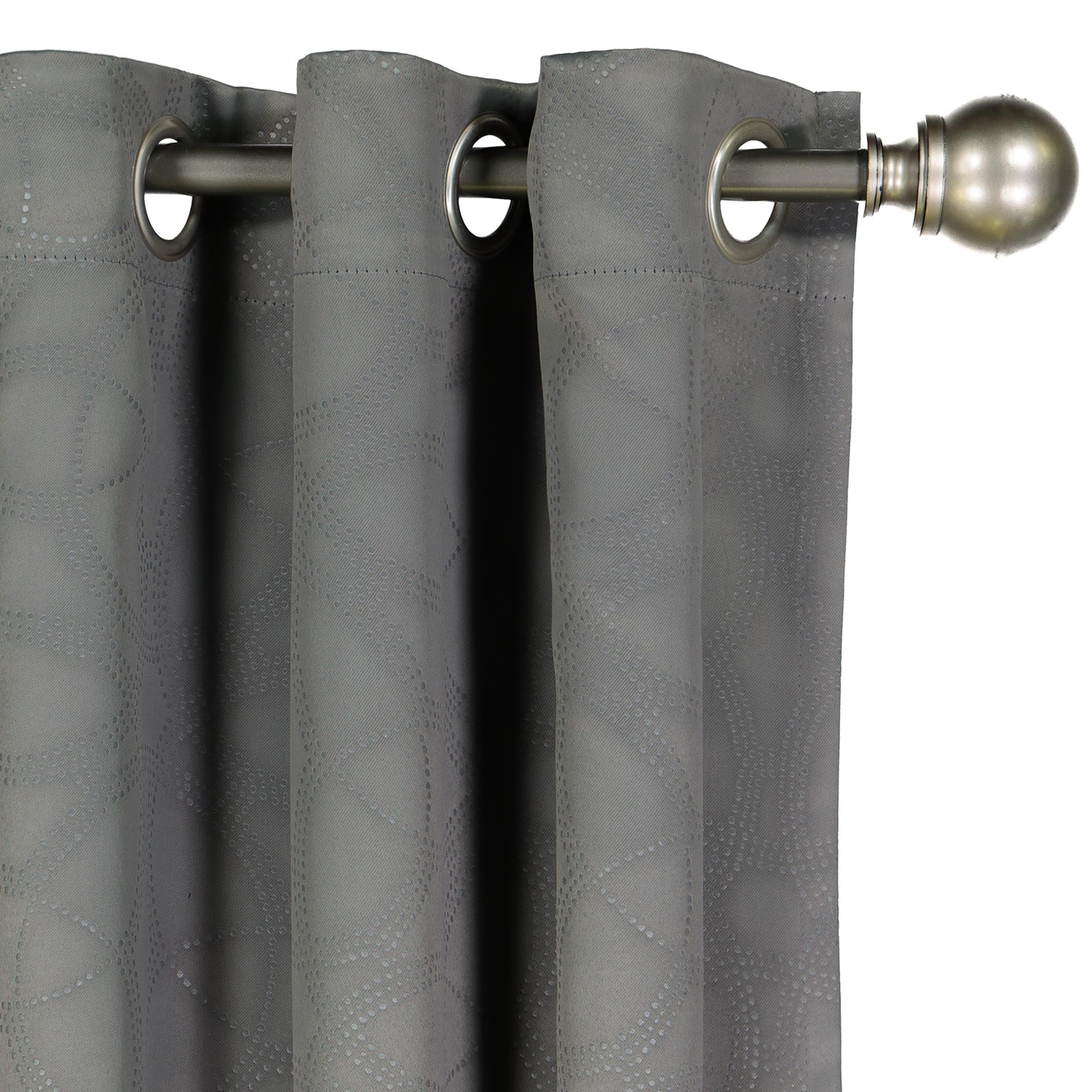 Eclipse Kingston Thermaweave Blackout Grommet Curtain Panel, Smoke Grey, 52 x 108