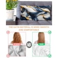 thumbnail image 4 of Navy Blue Marble Satin Pillowcase for Hair and Skin with Zipper, Soft Breathable Cooling Silk Pillow Cases, Gold Modern Art Throw Pillow Covers King Size 20"x40", 4 of 6
