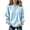 19#Sky Blue, variant on Womens Waffle Knit Pullover Top Long Sleeve Button Detail Henley Neck Knit Sweater Top Loose Fit Casual Work Office Fall Spring