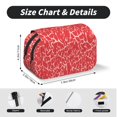 thumbnail image 5 of Rateoe Beef2 Pattern Double Clamshell Pen Case, Storage Organizer with Two Zipper Compartments– Holds Up to 50 Pencils & Pens, 5 of 7