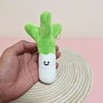 thumbnail image 7 of Cartoon Scallion Garlic Vegetable Pendant Green Onions Plush Toy Soft Stuffed Doll Keychain Backpack Car Bag Key Ring Kid Gift, 7 of 7