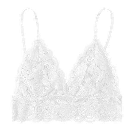 

Zerlibeaful Full Coverage Bras For Women Plus Size Vest Crop Wireless Bras Lingerie V-Neck Underwear Sleepwear
