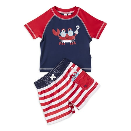 

Wippette Toddler Boy Crab Rashguard Set Sizes 12M-4T