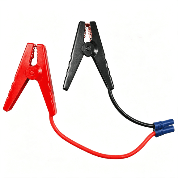 GJX 1Pc Ec5 Car Jumper Starter Cable with Battery Clamps, 10 Awg Wire | 12V Car Jumper Cable Alligator Clip to Ec5 Connector, Portable Emergency Automotive Jump Starter Battery Booster Cables