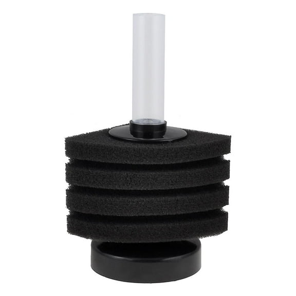REGALWOVEN Black  4 Layers Aquarium Sponge Corner Filter w Pipe 1M Long